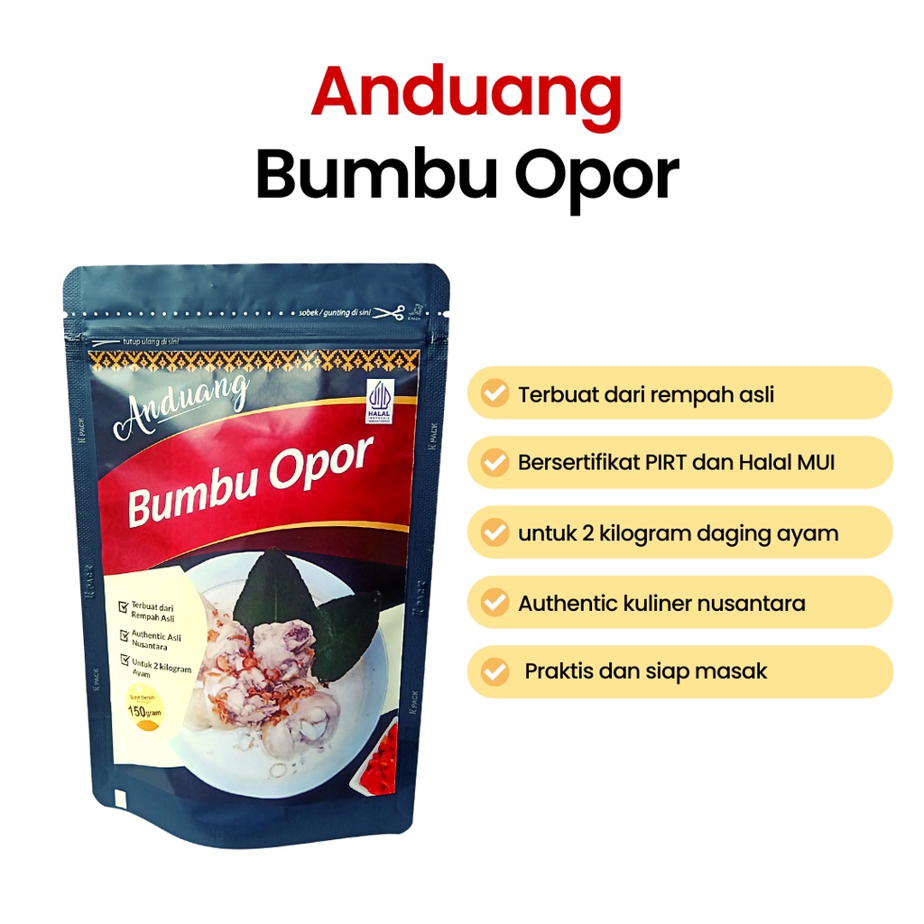 

Bumbu Opor Ayam Anduang 150 gram