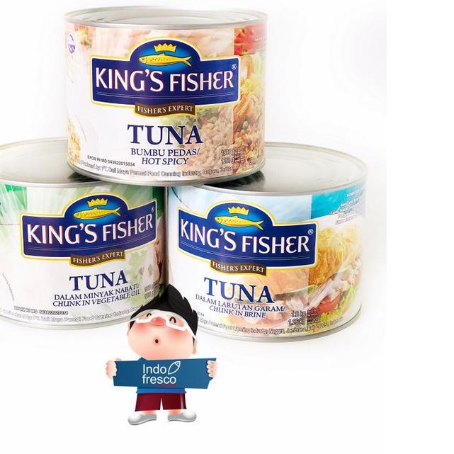 

➦ King's Fisher Tuna In Canned- Daging Tuna Kaleng 1800g ☄