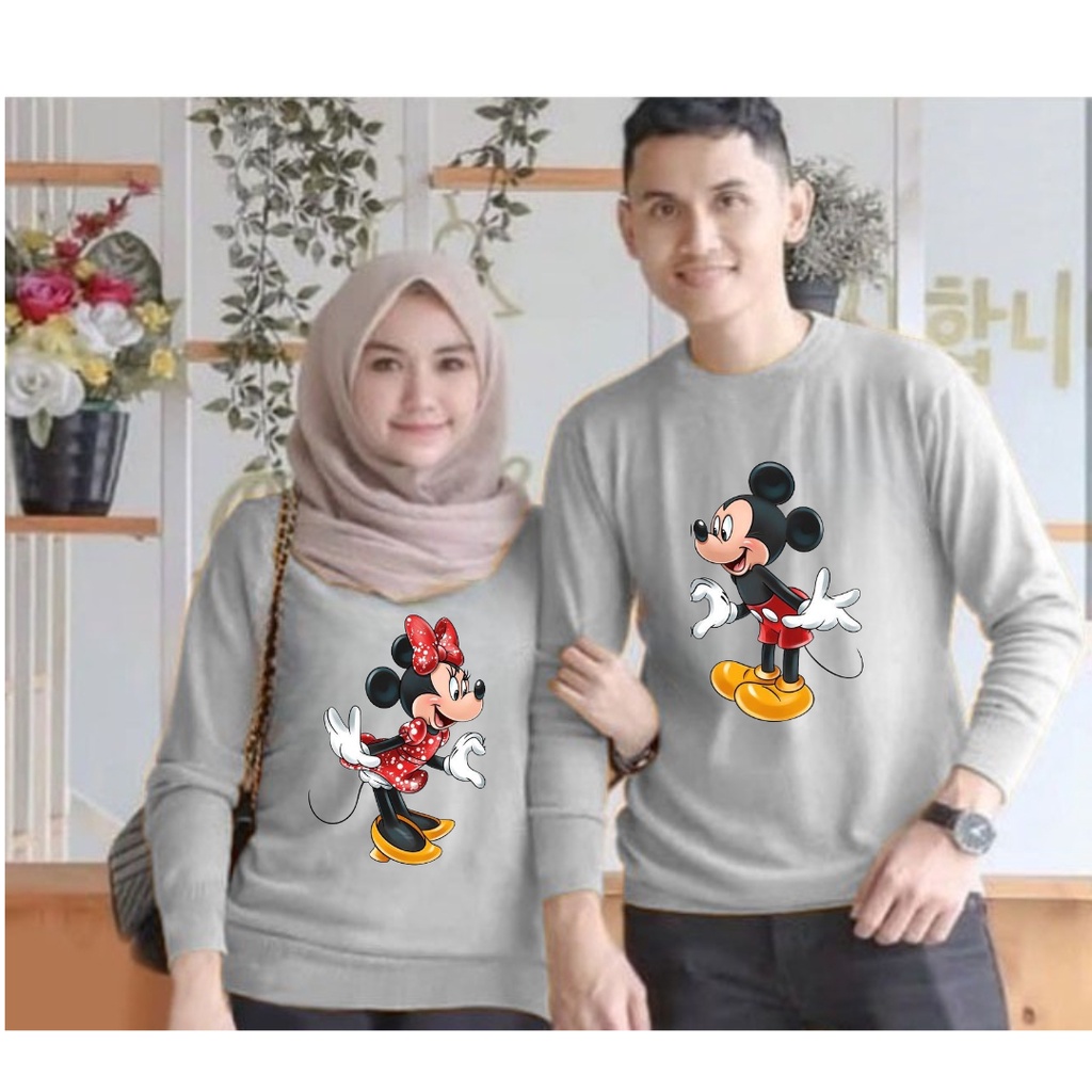 baju lengan panjang COUPLE M&amp;M / kaos distro trendy keren dan kekinian