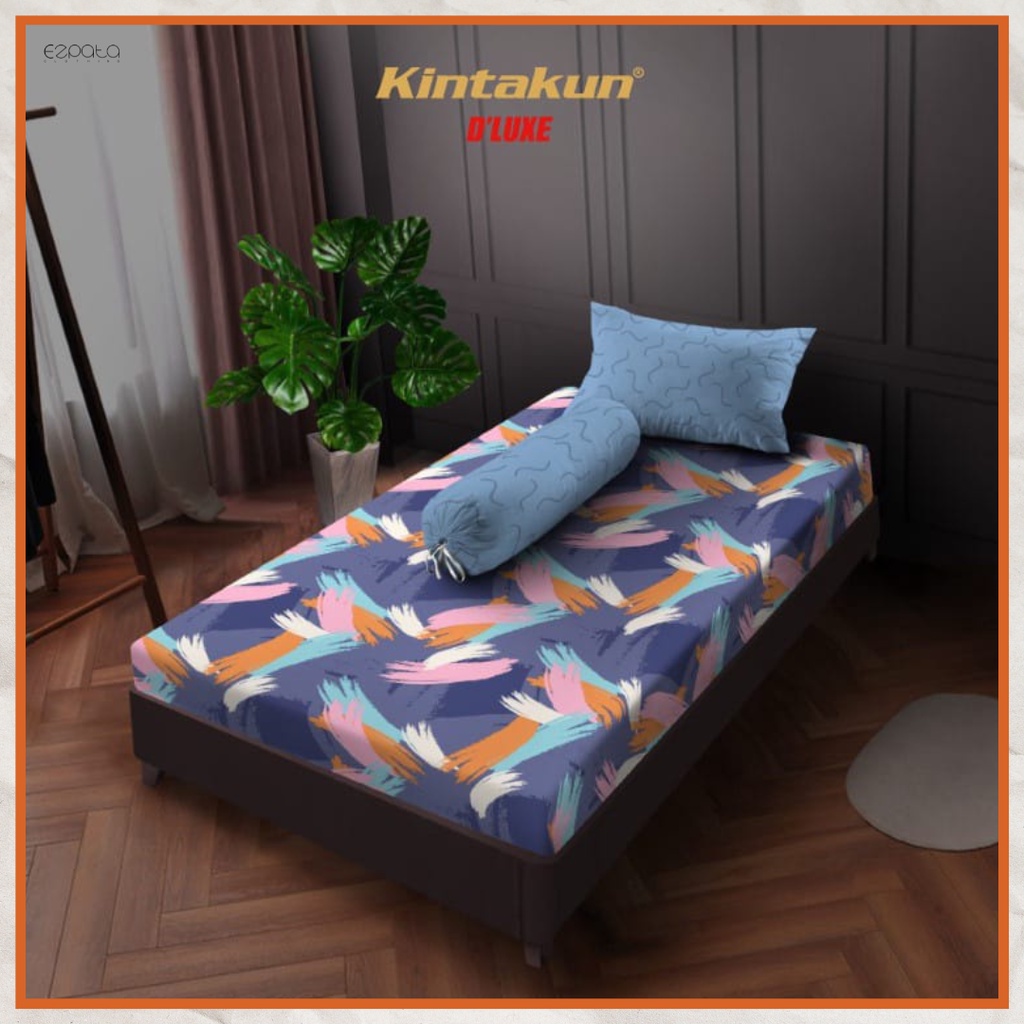 Sprei Kintakun Deluxe Extra Single Bed 120x200 Motif Minimalis Kekinian Nuraga Elva Bakula Set Sarung Bantal Guling 1pcs Termurah