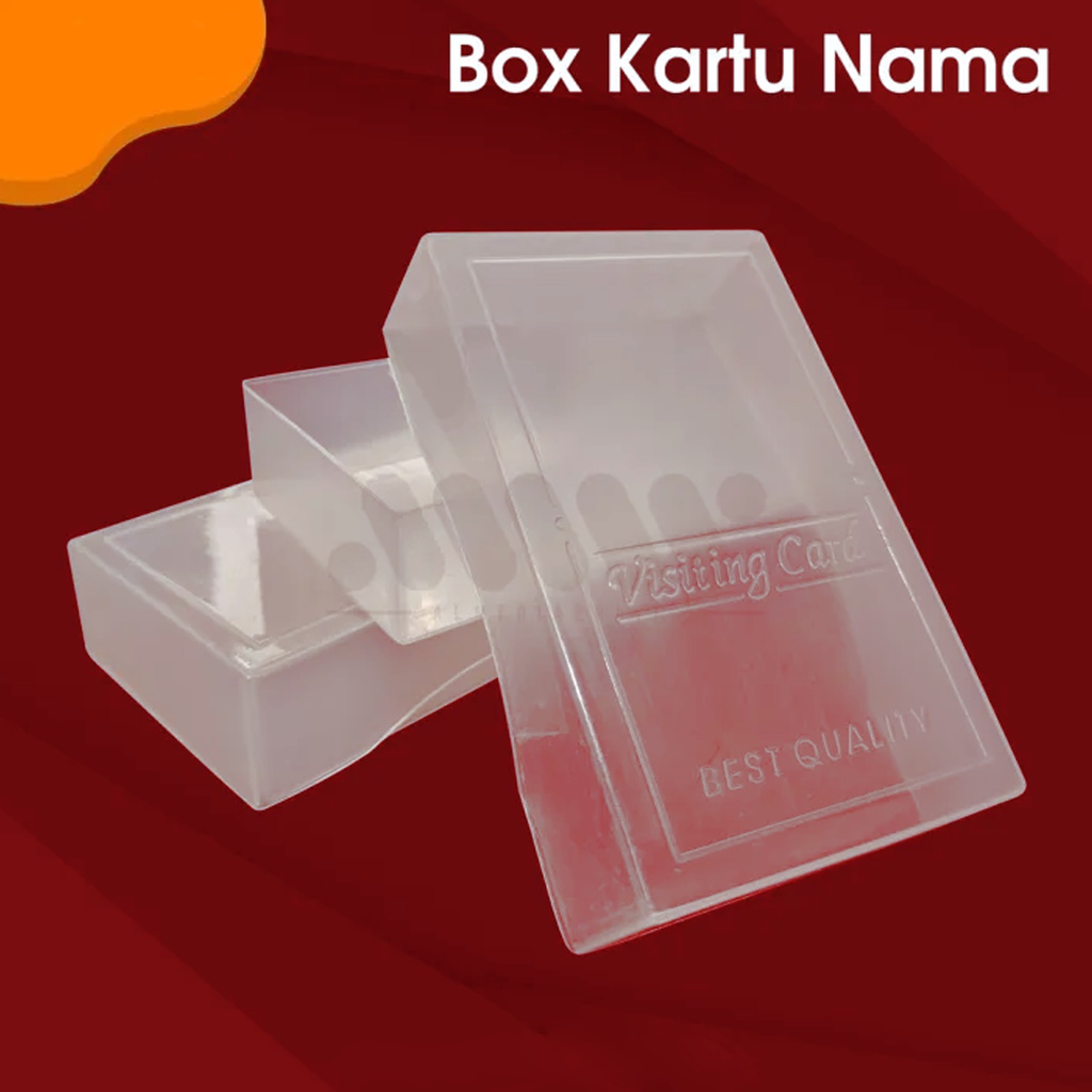 

NAME CARD PLASTIC BOX / KOTAK KARTU NAMA 100PCS 9,2 X 5,6 X 2,3 CM