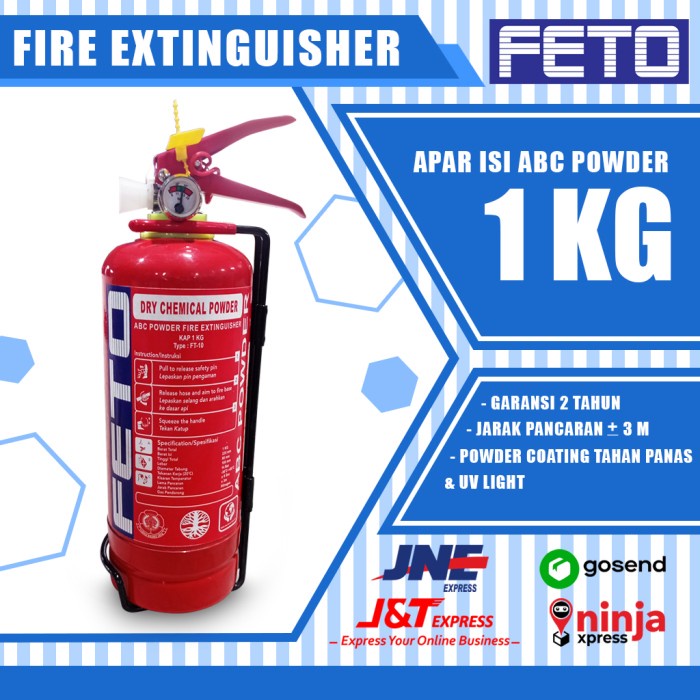 Terlaris Apar Alat Pemadam Kebakaran (Apar)1Kg - Feto