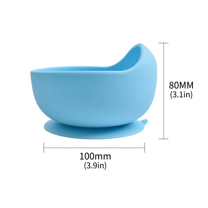 Retaily HL0472 Tempat Makan Bayi Set Mangkuk Sillicone Suction Bowl Spoon