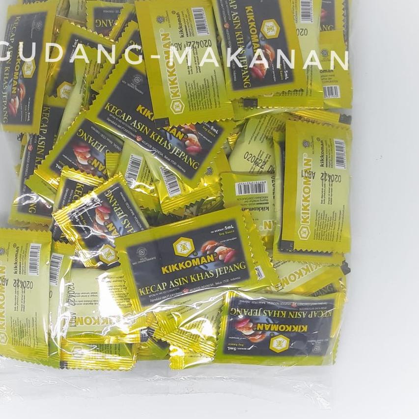 

✭ Kikkoman Sachet Kecap Asin Khas Jepang 5ml (Isi 100pcs) ♙