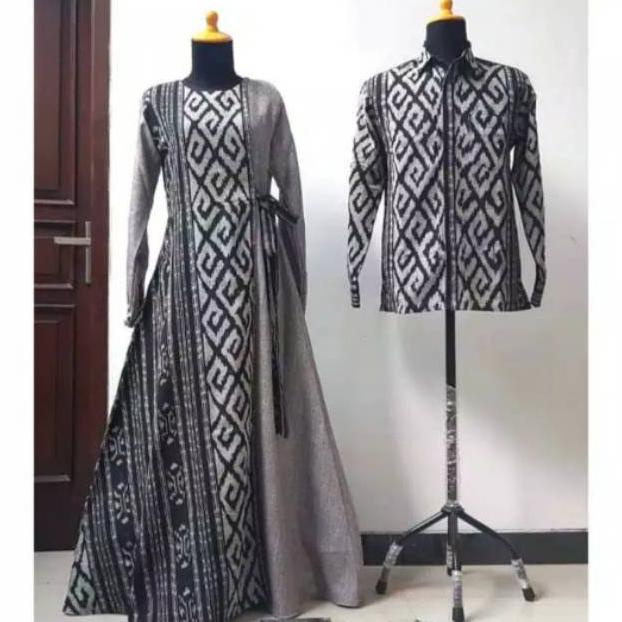 DISKON Gamis Tenun Troso Lurik Couple Keluarga Asli Jepara Murah