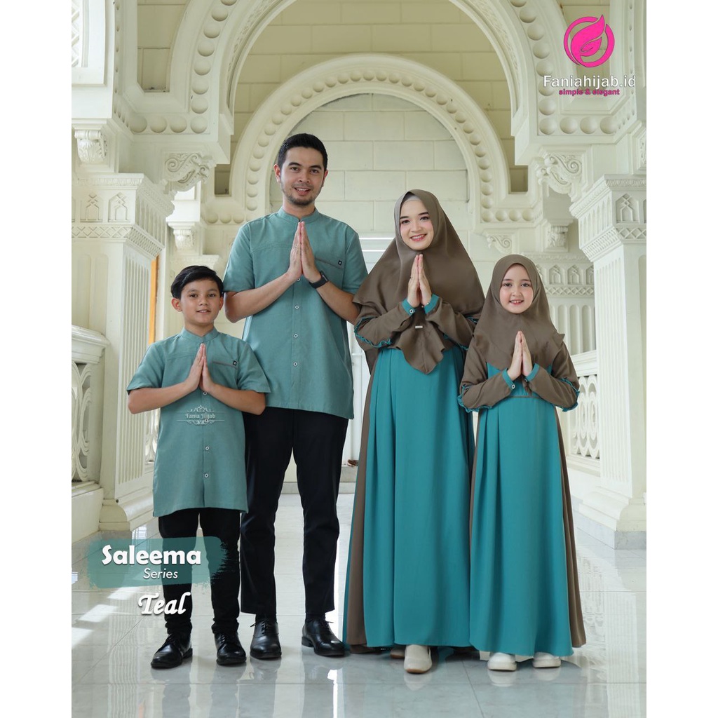 Sarimbit keluarga 2023/Saleema dress ori by fania hijab/Kembaran dhiya dress/couple lebaran/seragam 