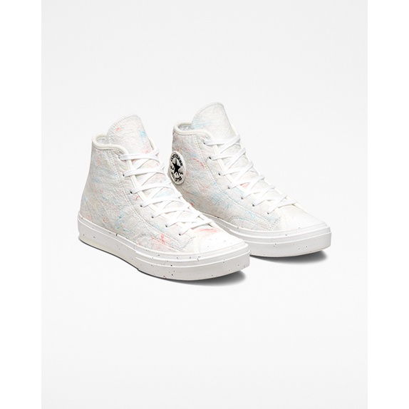 Converse Chuck 70 70s Renew Redux Scrap Recycled Embroidered Hi White