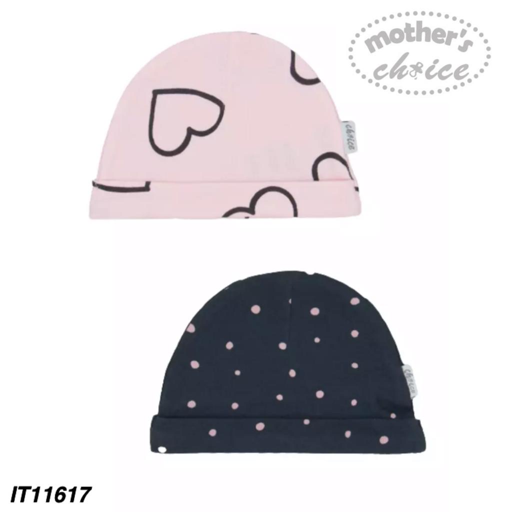 Mother Choice 2pcs Baby Hat 0-3 Bulan - WARNA RANDOM