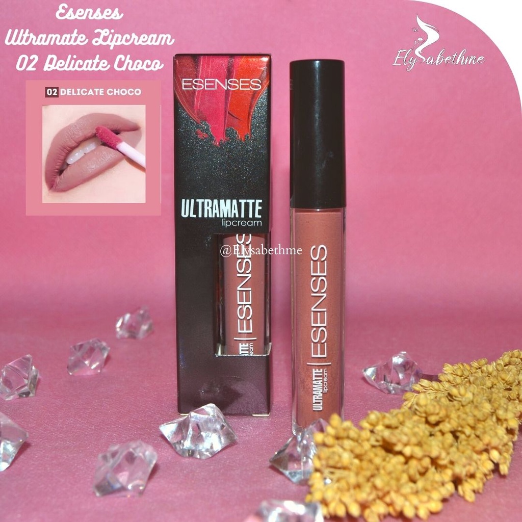 ✿ELYSABETHME✿  [ESENSES] ESENSES Ultramatte lipcream mattee lipstik cair hasil mattee tahan lama transferproof waterproof tidak nempel di masker