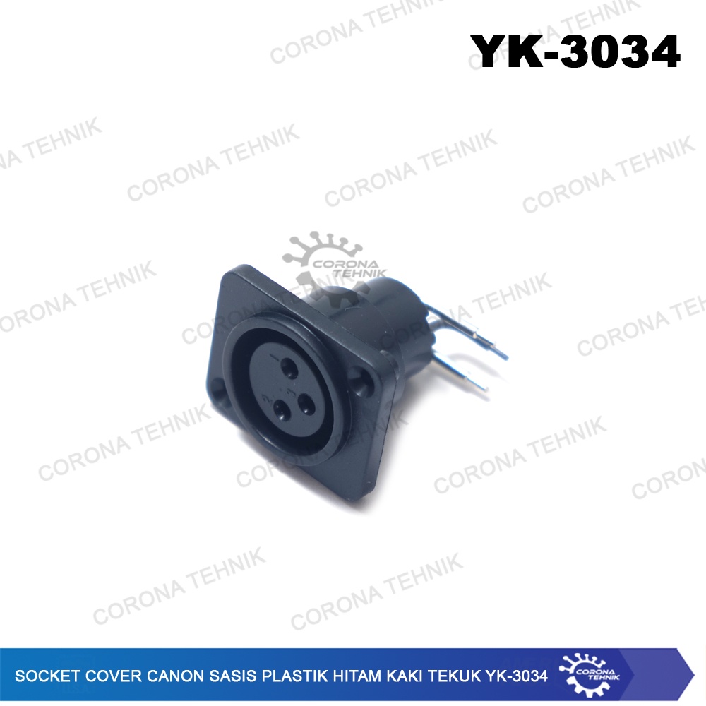 Canon Sasis Plastik Hitam Kaki Tekuk YK-3034 Socket Cover