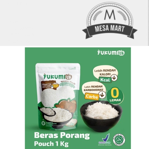 

FUKUMI BERAS PORANG POUCH 1KG - Fukumi Shirataki Beras Konjac Rice Diet Pouch 1 Kg