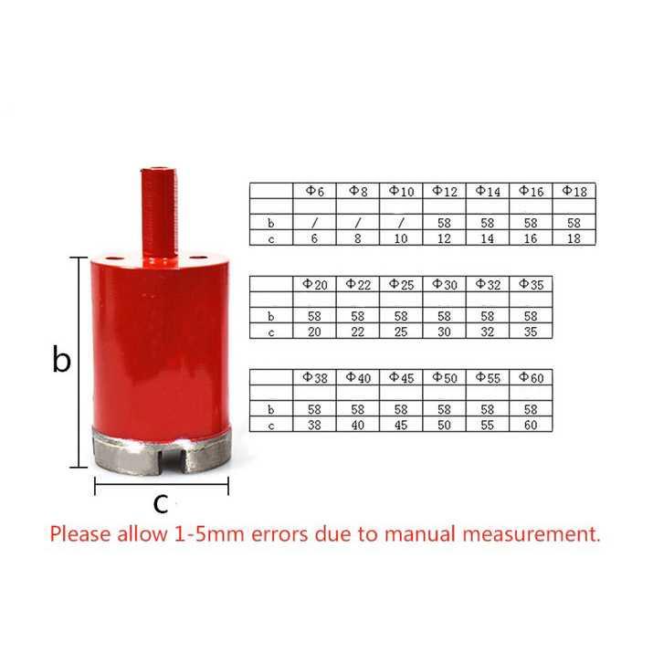 Mata Bor Hole Punch Carbide Diamond Marble Granite Drill Bit 40 mm - V12 - Orange