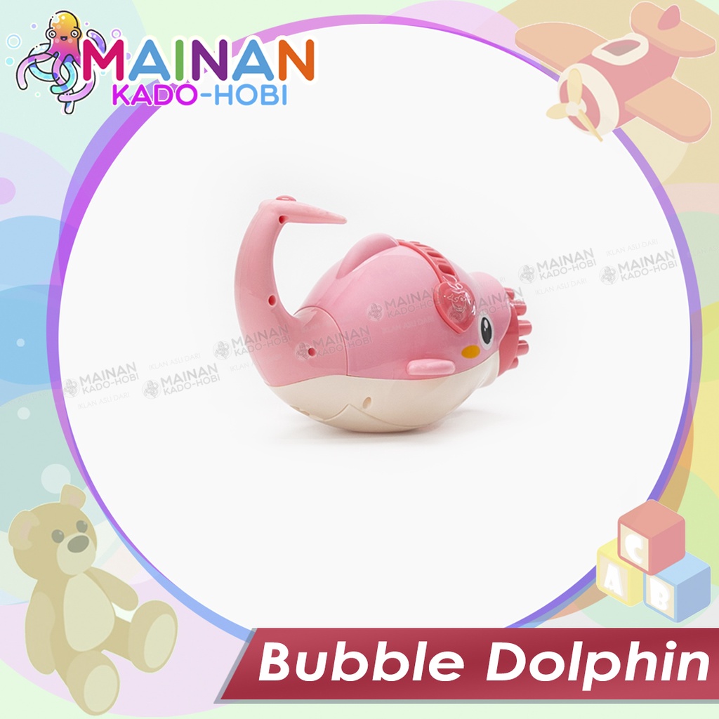 HADIAH MAINAN MANDI ANAK PEREMPUAN TEMBAKAN DOLPHIN BUBBLE MACHINE