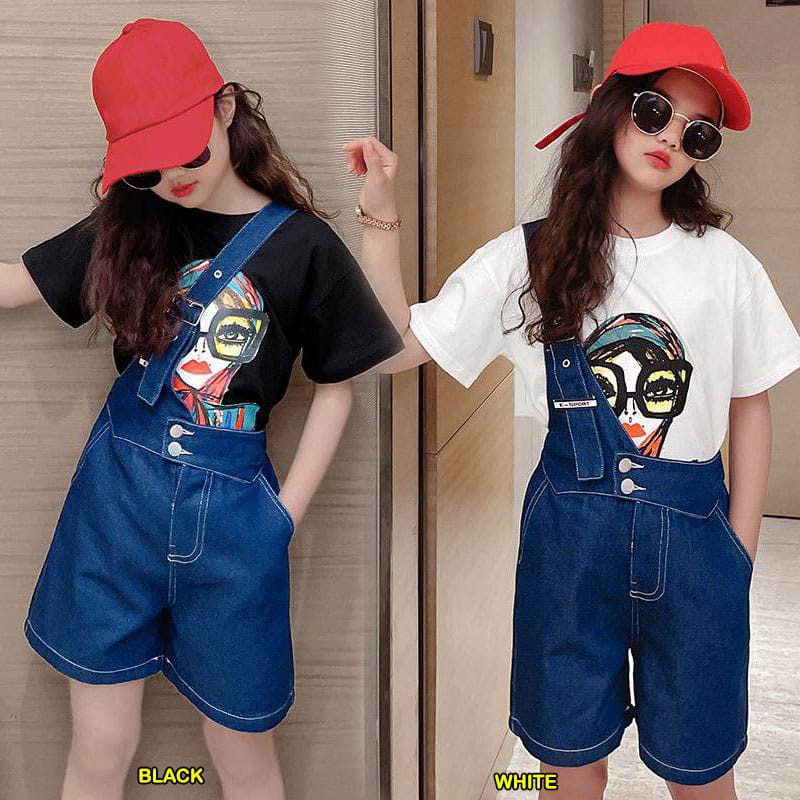 Setelan Overall JEANS Anak Perempuan Modern Girl