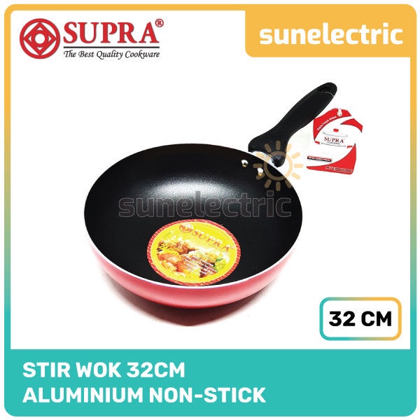 Supra Stir Wok 32 cm Panci Wajan Penggorengan Teflon Non-Stick Coating Anti Lengket Frypan / Fry Pan