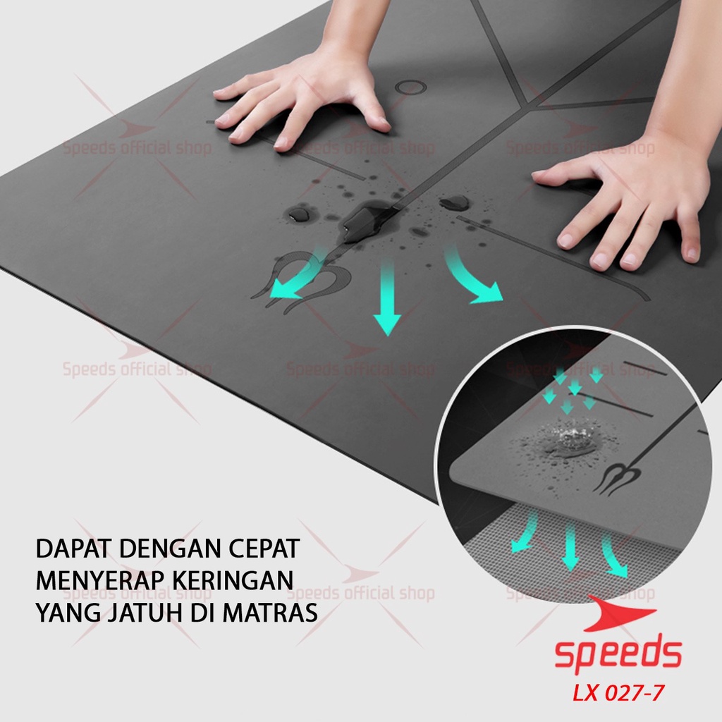 SPEEDS Matras Yoga Mat Pu Karet Matras Premium Karpet Spons Speeds bonus tas 027-7