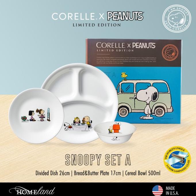 CORELLE Snoopy Kids Set / Piring Makan Anak