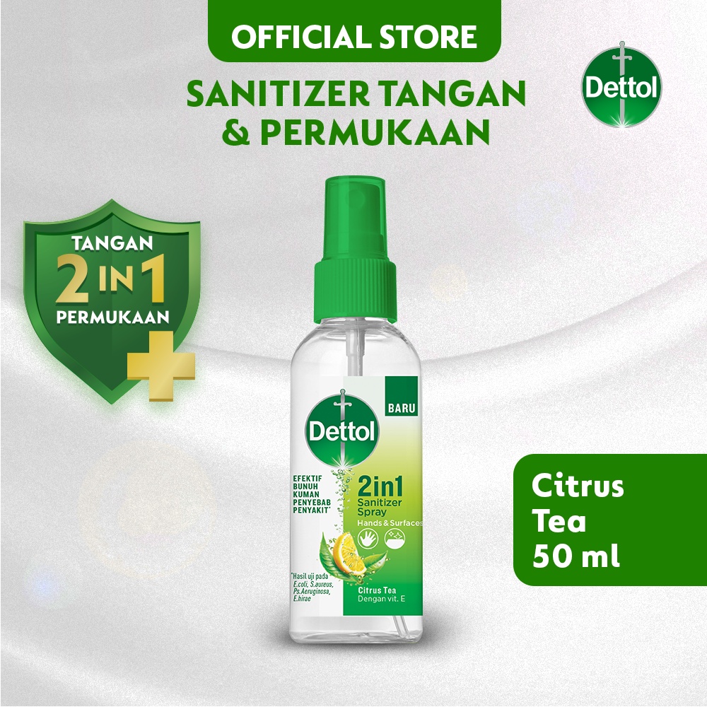 Jual Dettol Hand Sanitizer & Surface Spray 2in1 50ml Citrus Tea