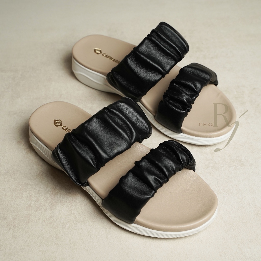 CAPHARNAUM [DAK211] Sandal Selop Ban 2 Kerut Anak Perempuan Sendal Slip On Anak Perempuan