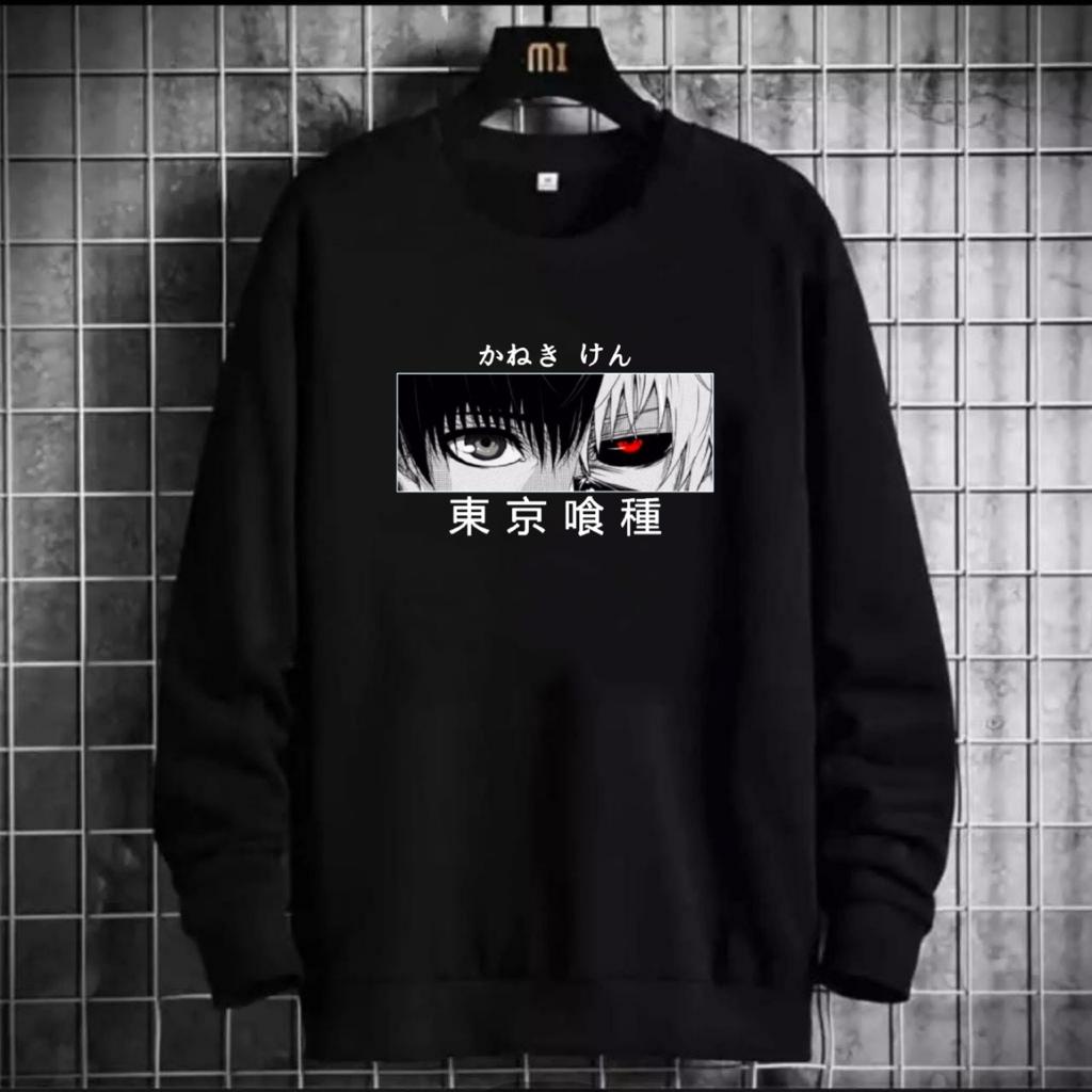 BAJU PRIA/WANITA UNISEX LENGAN MODEL KEN ANIME TOKYO GHOUL / FASHION PRIA / KUALITAS BAJU BAGUS / BAJU MURAH TERLARIS