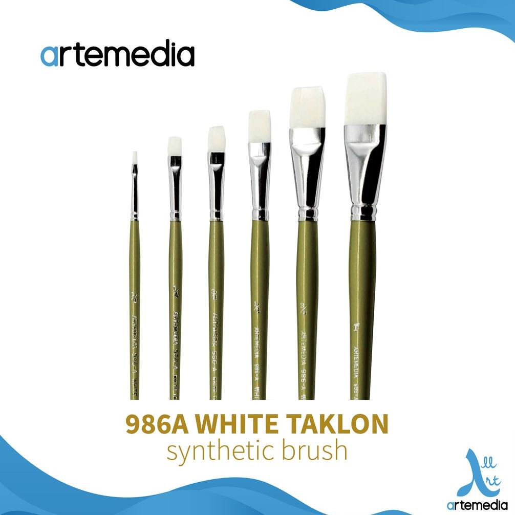 

Kuas Lukis Artemedia 986A One Stroke White Taklon Synthetic Brush