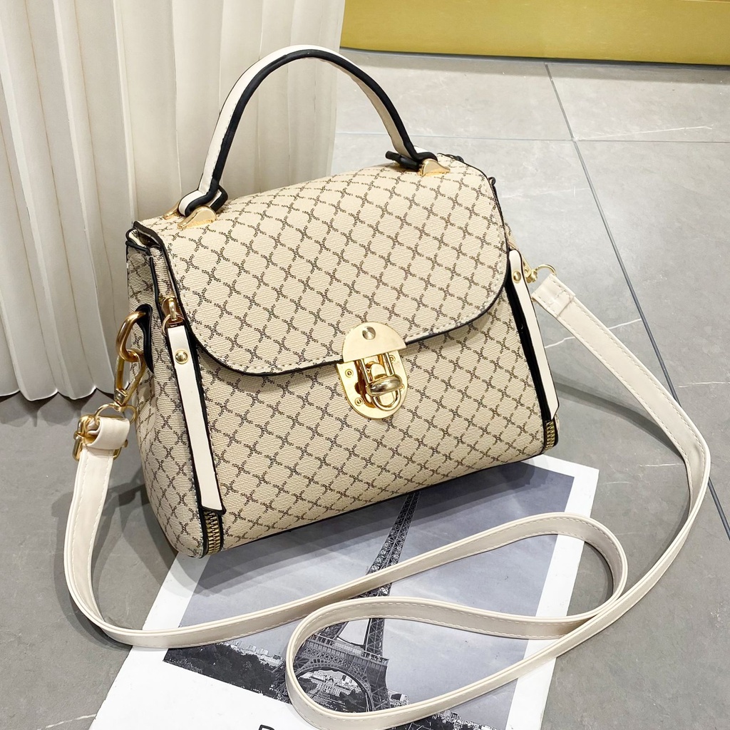 JK 3001 1KG MUAT 2PCS TAS SELEMPANG WANITA FASHION IMPORT HANDBAG MINI MOTIF ELEGAN E5665 P9073