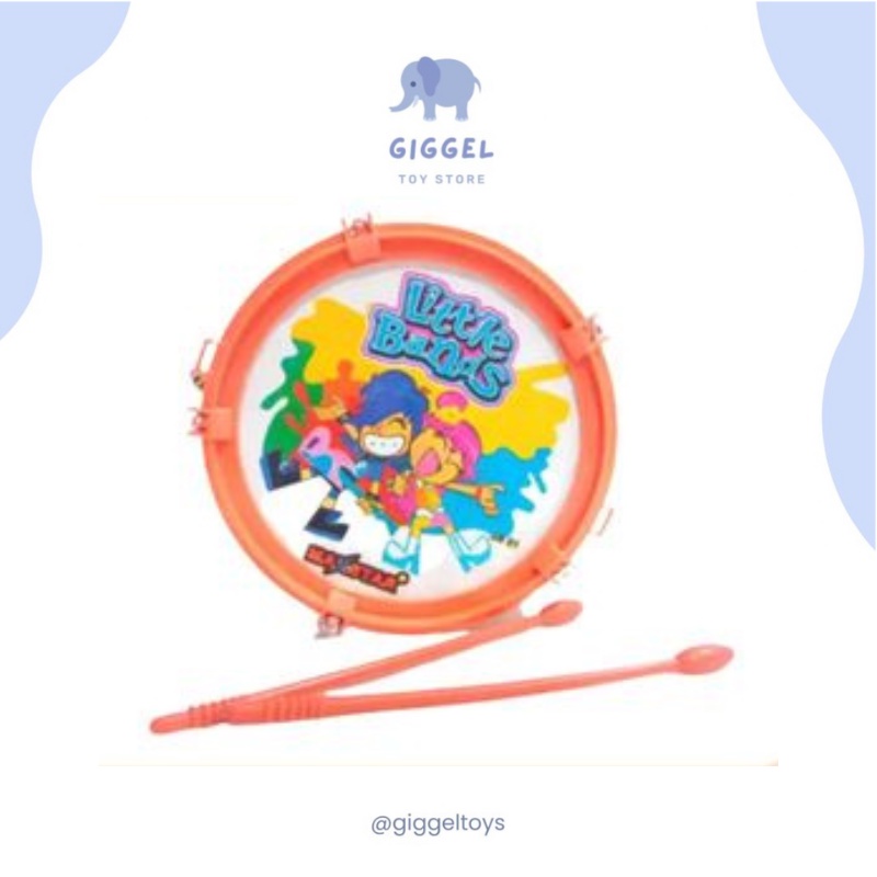 [ Giggel ] Mainan Anak Little Band Drum / Alat Musik  Drum Single Mini