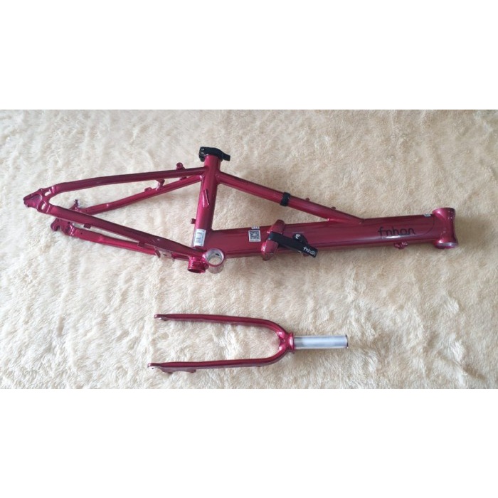 Frame fork + Hp Fnhon Monsoon Merah Discbrake disc brake Not Ubrike