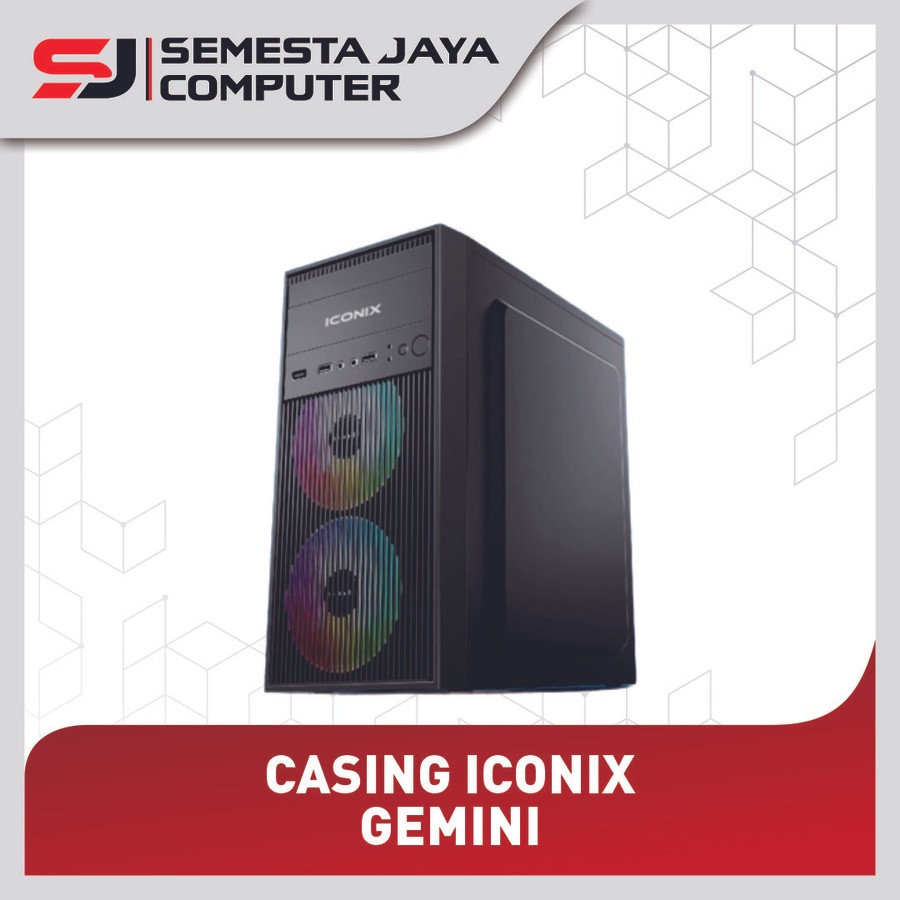 CASING PC GAMING ICONIX GEMINI FREE PSU 500WATT