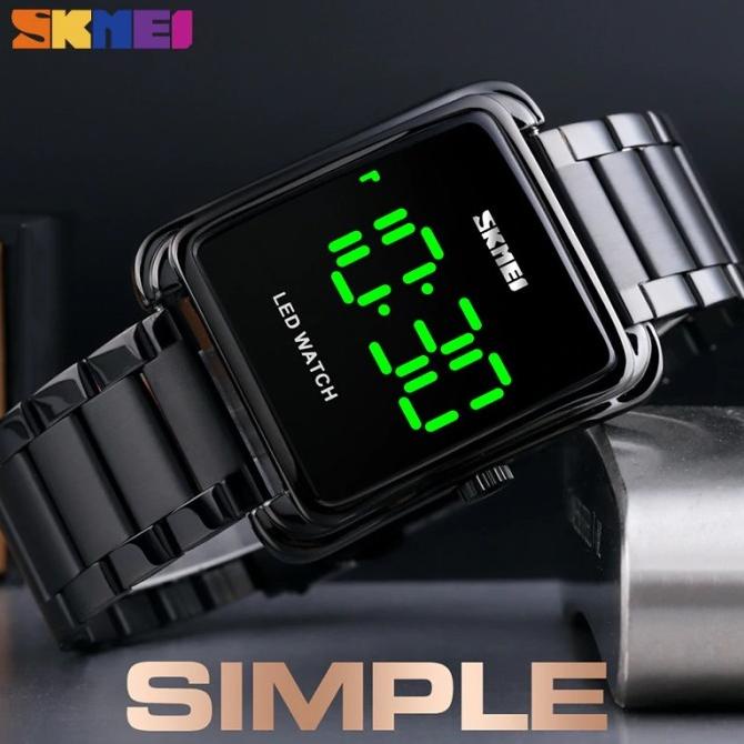 MURAH SKMEI 1505 Original Jam Tangan Wanita Digital LED Rantai Tahan Air