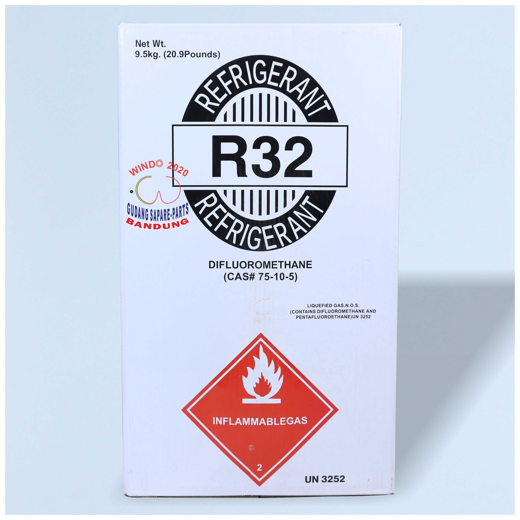 REFRIGANT  R32 TABUNG DAN ISI 9.5 KG | PREON ORIGINAL SEGEL | FREON AC R32