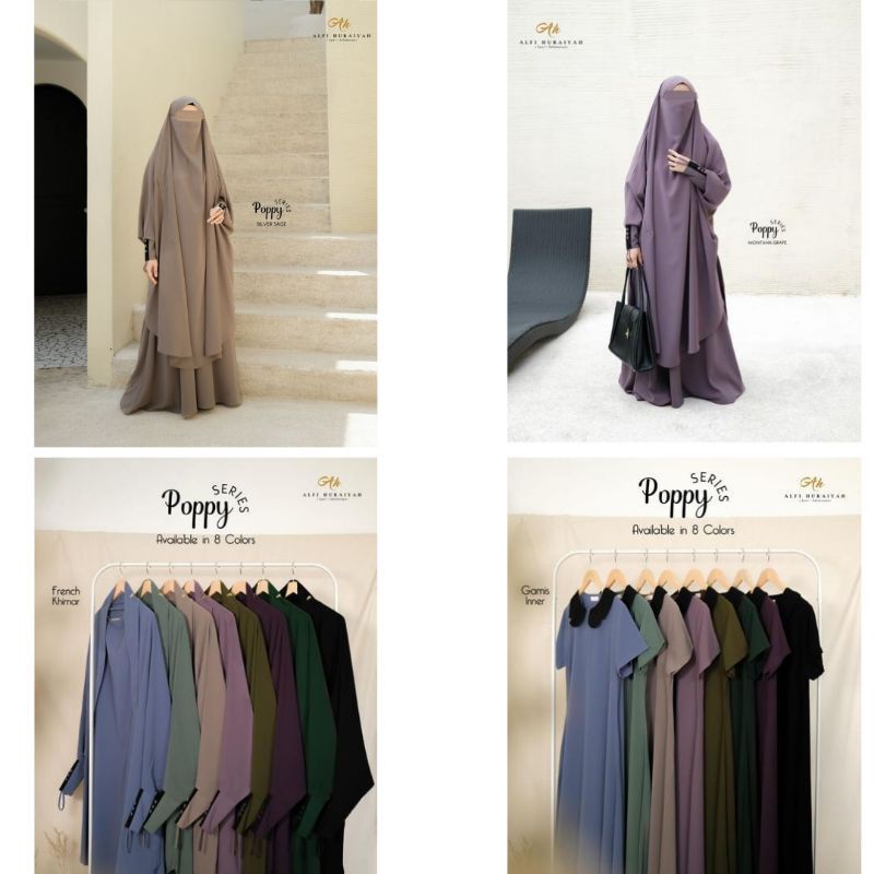In'am Gallery | POPPY SERIES (FK SET GAMIS KUTUNG) by Alfi huraiyah