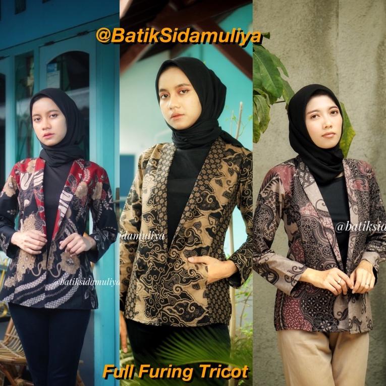 PALING DIMINATI Blazer Batik Wanita Atasan Batik Blouse Jaz Outer Kantor Premium Eksklusif By Batik 