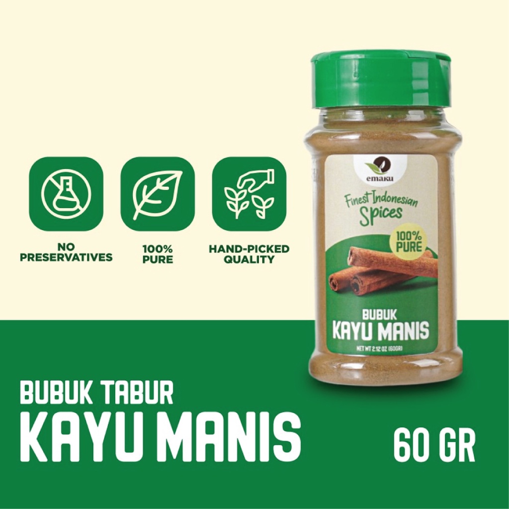 Emaku Kayu Manis Bubuk / Cinnamon Powder NON MSG