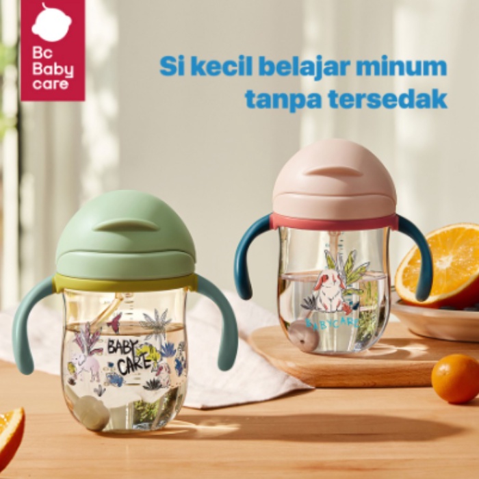 Botol Minum Sedotan Anak Bayi Babycare Training Straw Cup Tritan 240mL