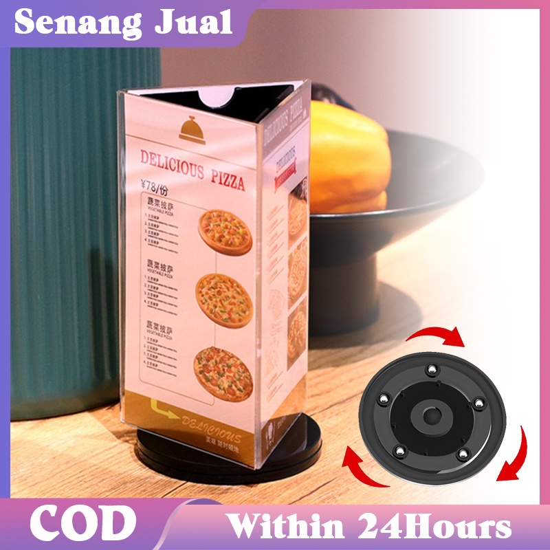 

Stand Rotating Menu Akrilik / 360° Berputar Rak Menu Untuk Hotel Restoran Kafe