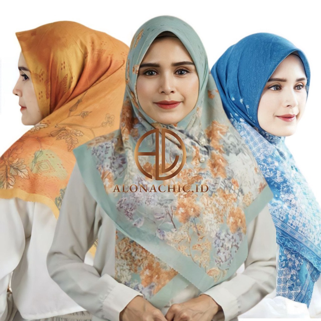 Hijab Segiempat Voal Premium Lasercut