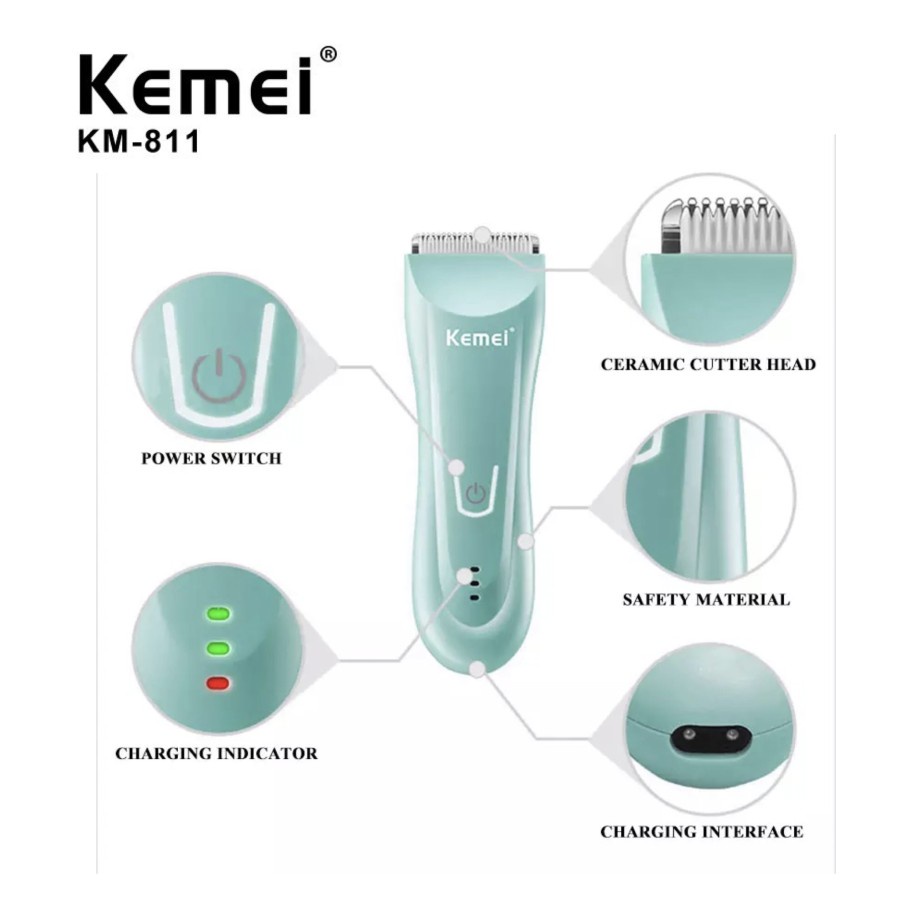 COD Kemei KM-811 Alat Cukur Rambut Bayi Hair Clipper Electric Baby Clipper Mesin Cukuran Kemei KM-811