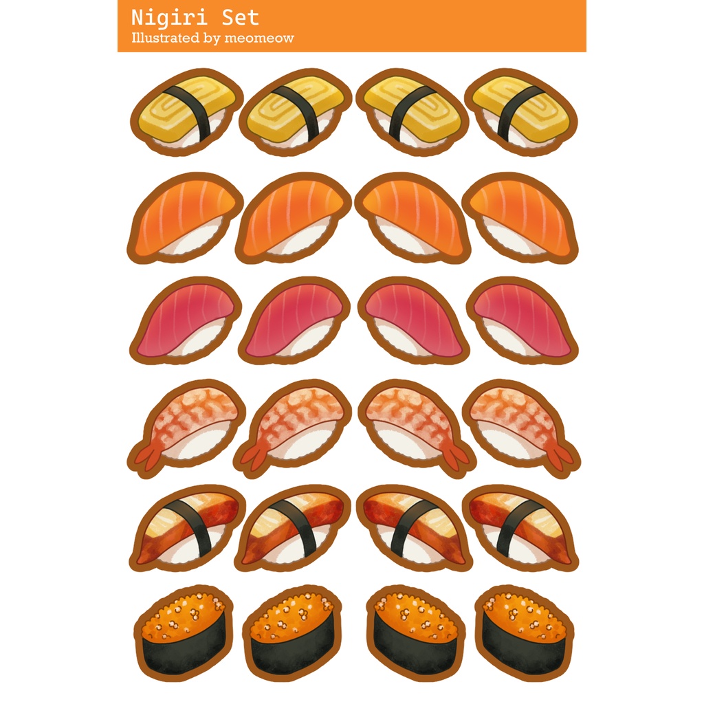 

Sticker Sheet Planner Nigiri Set