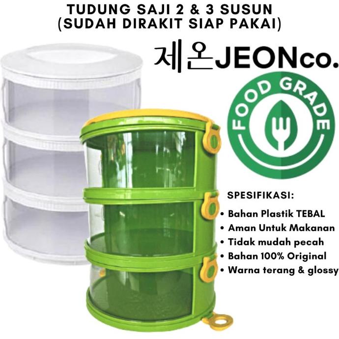 (1KG) Tudung Saji Susun Lebih Tebal Tingkat Praktis Tempat Penyimpanan