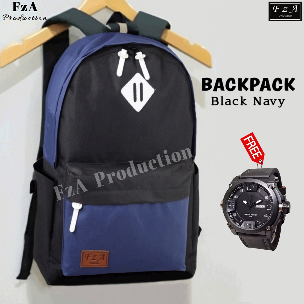 FzA Official - Tas Ransel Punggung Distro Casual Pria Wanita / Tas Ransel Laptop Backpack Original - BNQS