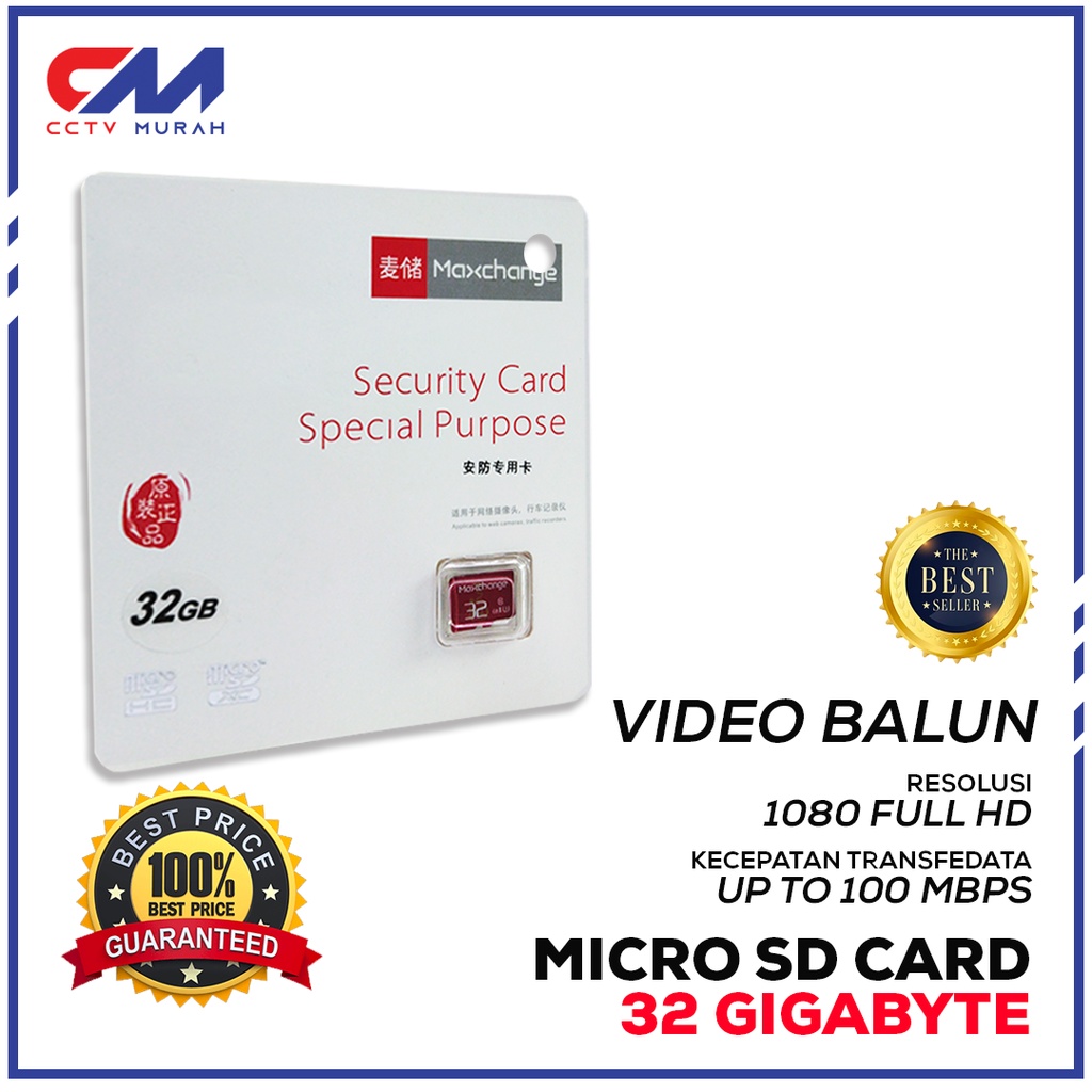 MICRO SD MAXCHANGE ULTRA SPEED 32GB 64GB 128GB C10 SPEED UP TO 100MBPS 100% ORIGINAL GARANSI SEUMUR HIDUP