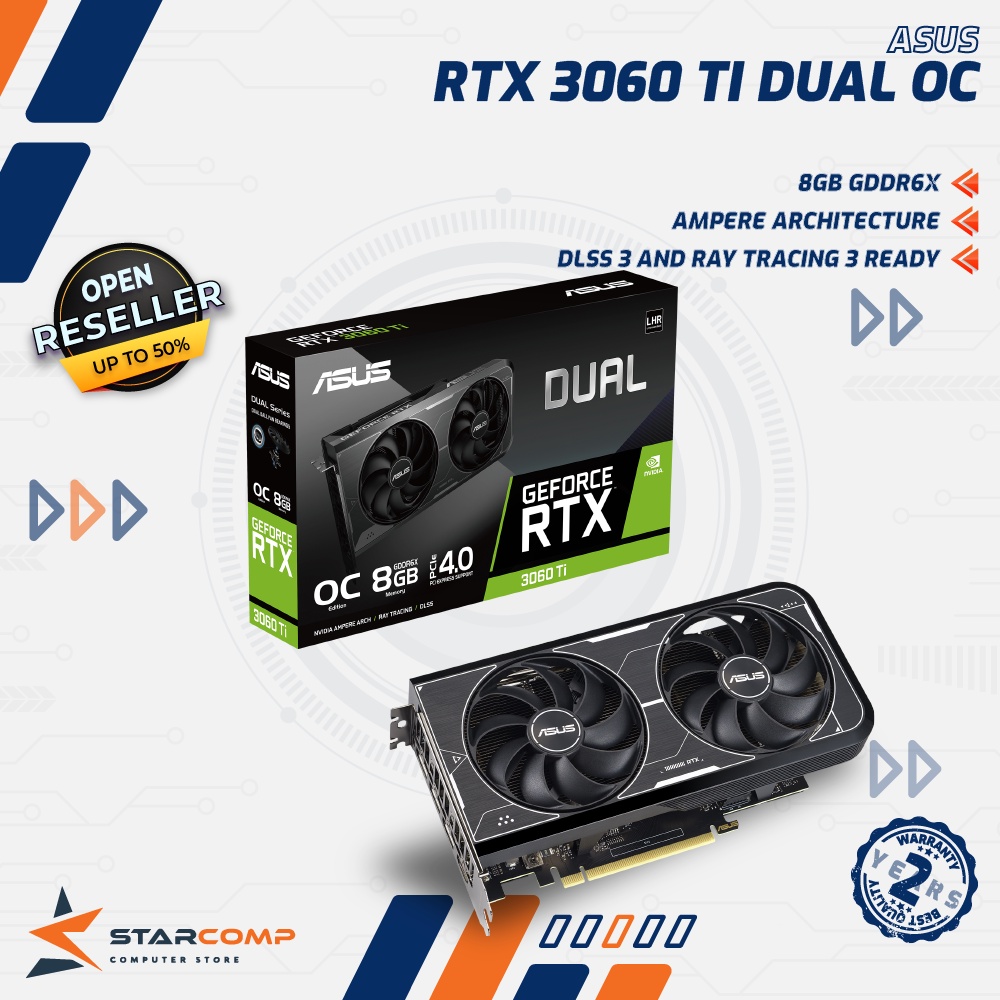 ASUS GeForce RTX 3060 Ti DUAL OC 8GB GDDR6X VGA RTX3060Ti 8G