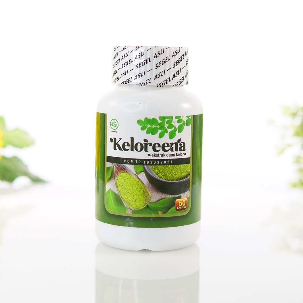 Keloreena Obat Nyeri Sendi Dan Lutut Tumit Tulang Ekor Sakit Nyeri Otot Herbal Asli Daun Kelor Isi 50 Kapsul BPOM