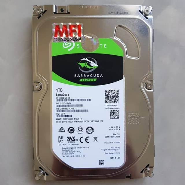 HDD Seagate Barracuda 1TB 7200RPM 3.5&quot; SATA III RESMI MFI-internal