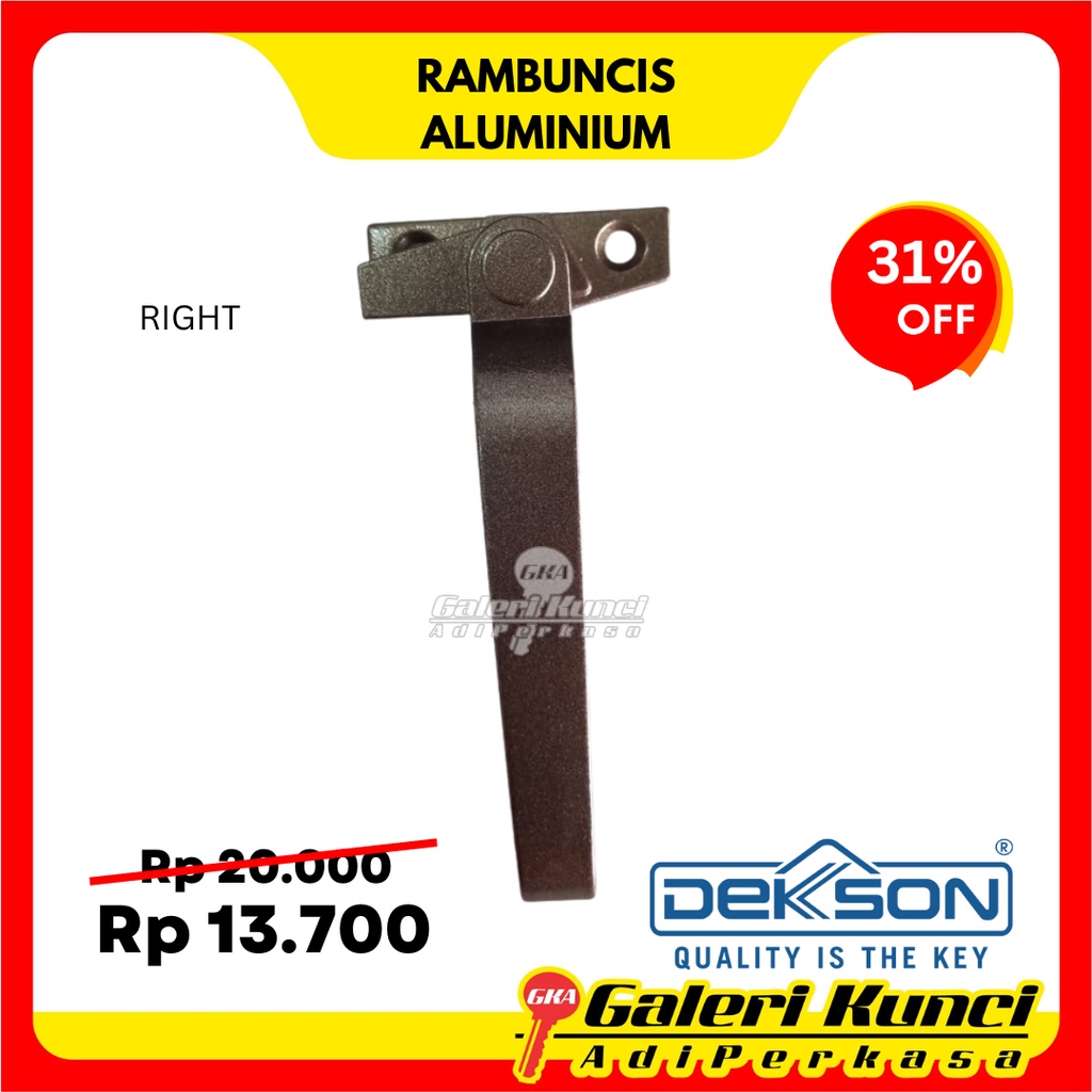 Rambuncis Aluminium Dekson Dekkson CH 423 RH Brown Grendel Jendela