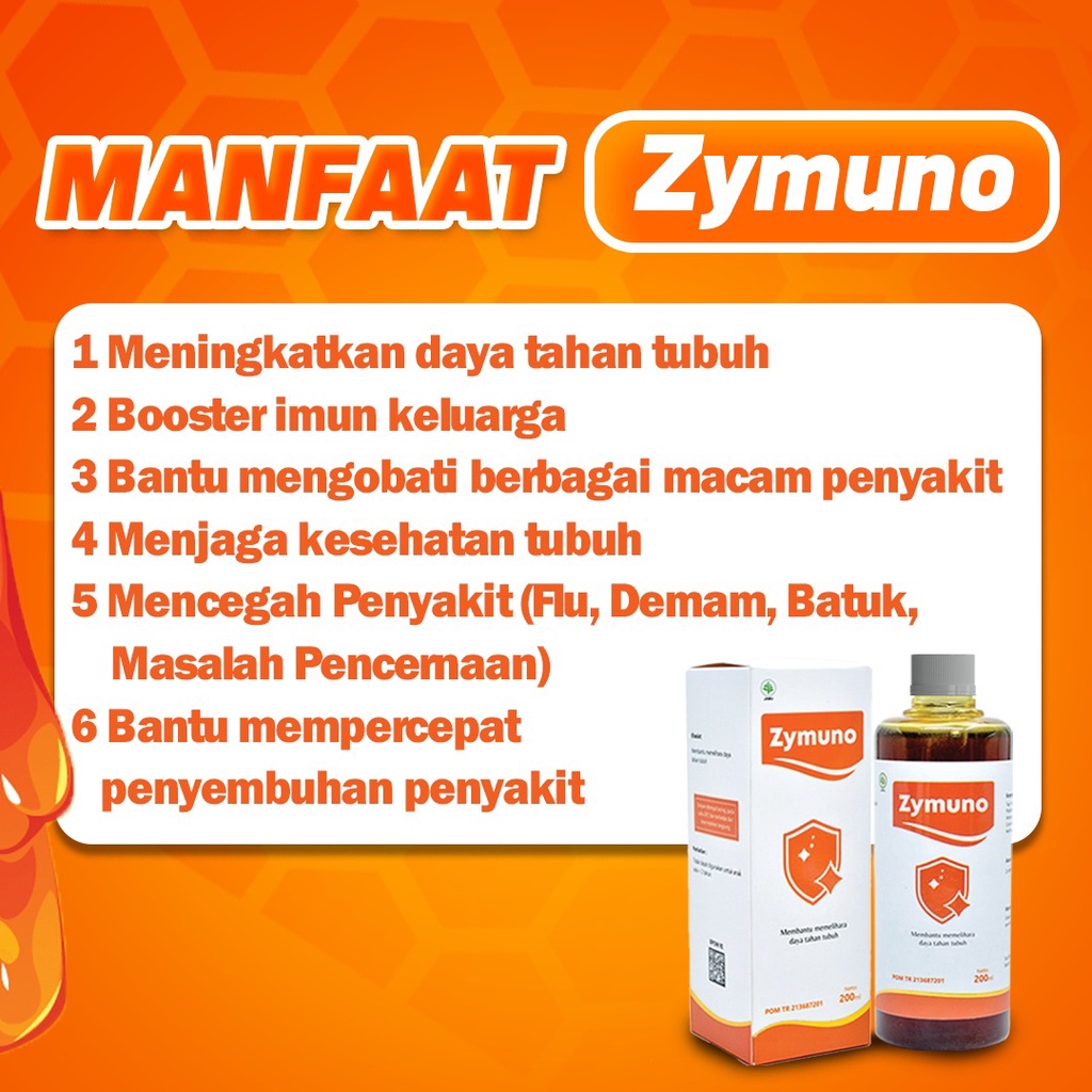 Zymuno Paket 3 Botol – Vitamin Herbal Cegah Flu Demam Batuk Tingkatkan Daya Tahan Tubuh Imun Masalah Pencernaan Jaga Kesehatan Tubuh Bantu Percepat Penyembuhan Penyakit