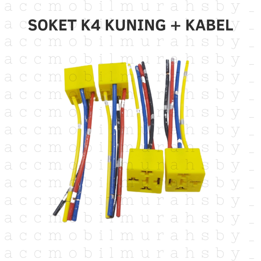 Soket Socket Rumah Relay Plastik 4 Kabel Termurah