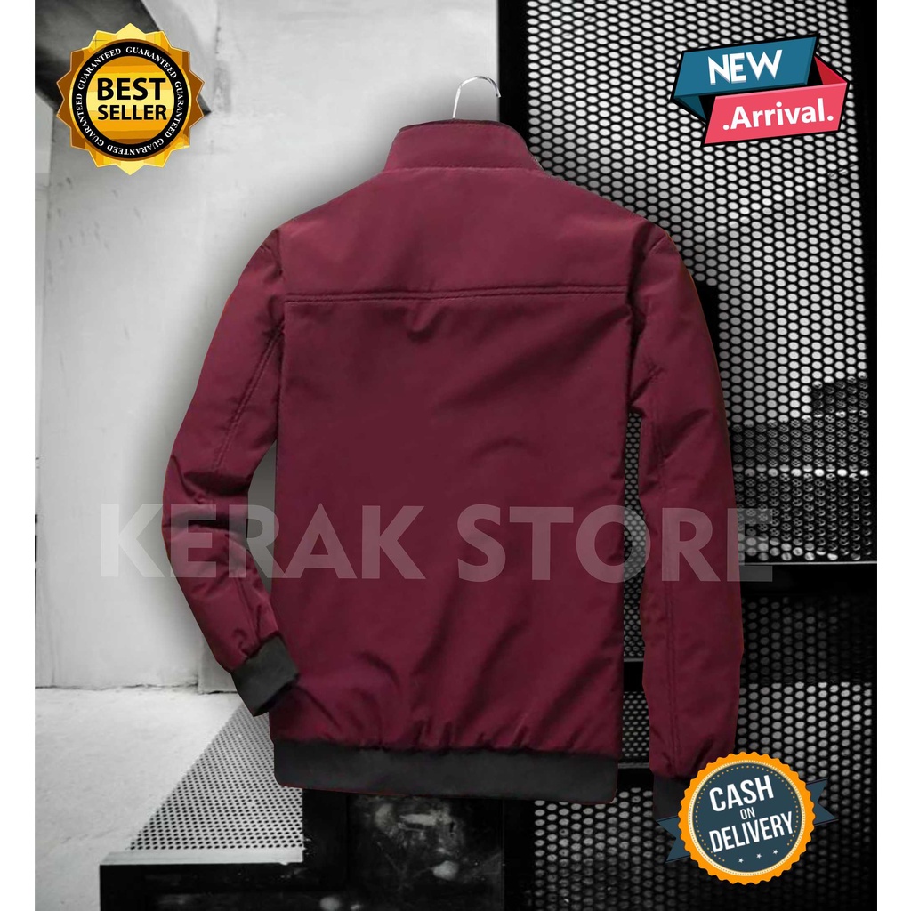 JAKET PRIA WATERPROOF JAKET HARRINGTON SMITH PRIA JAKET MOTOR TASLAN ANTI AIR HEYLOOK - [BISA COD]