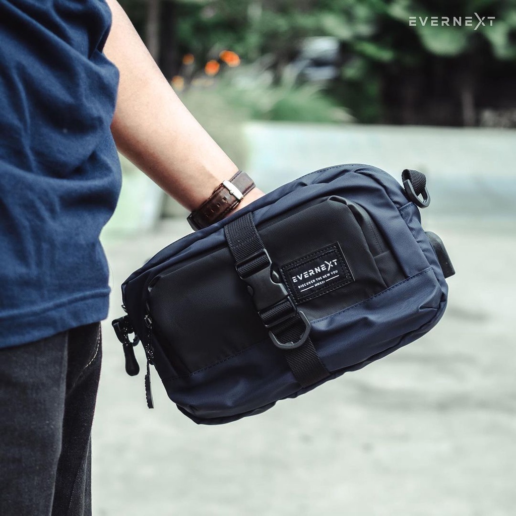 Tas Selempang 2 in 1 Sling Pouch Bag bisa Tas Tangan Clutch Hand Bag Pouch Pria Murah Keren Kasual